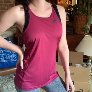 Magenta Adidas Racerback Tank